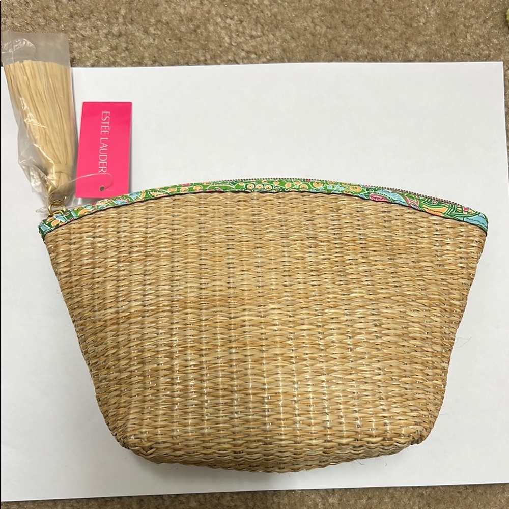 Estee Lauder Tan Woven Women's Cosmetic bag